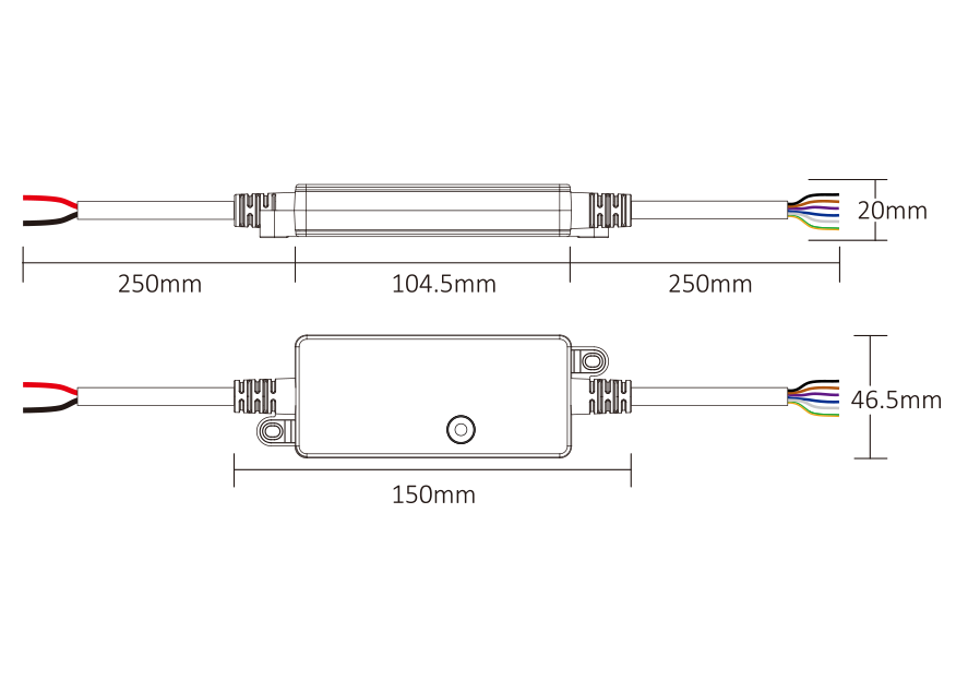 Milight Controller 5-in1 Abmaße