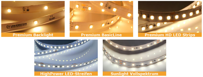 Premium LED-Streifen | extra hell, hocheffizient