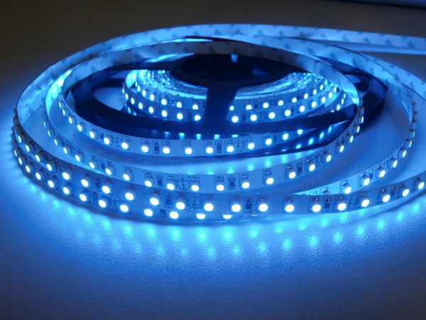 LED-Streifen 120LEDs/m, blau 24V 5m Rolle