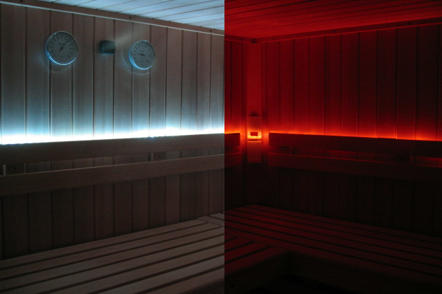 LED-Streifen / LED-Profile in der Sauna