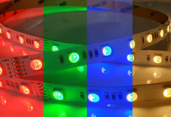 Premium RGBW LED-Streifen 60LEDs/m 4in1 RGB+2700K 24V 16.8W/m